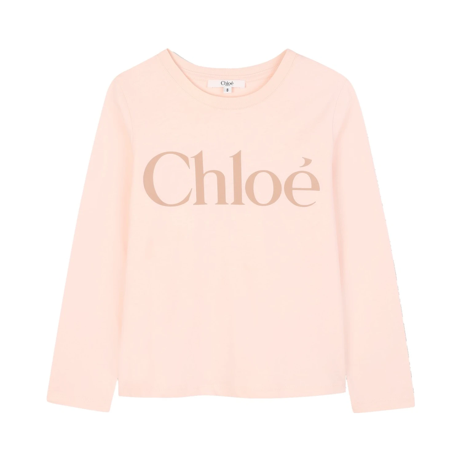 Kids logoprint long sleeve top pink