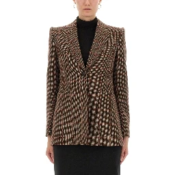 PLAID WOOL TAILORED JACKET