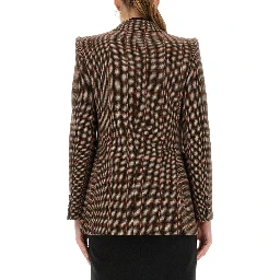 PLAID WOOL TAILORED JACKET