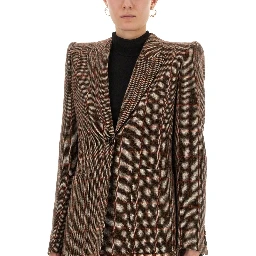 PLAID WOOL TAILORED JACKET