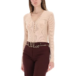 RIBBED KNIT WITH BUTTONS