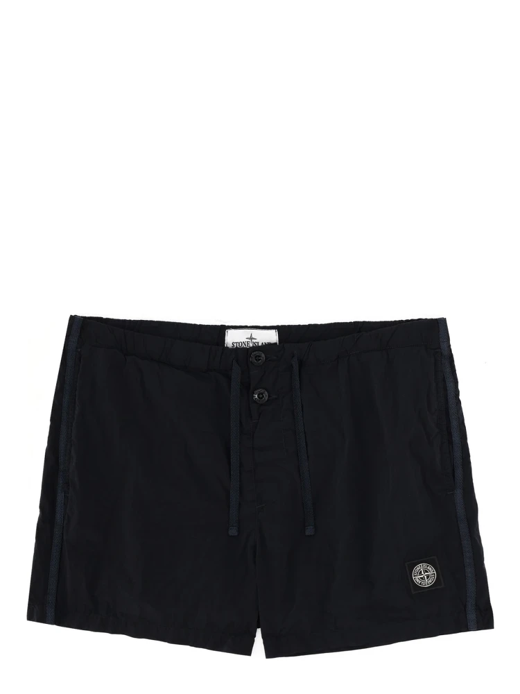 SWIMSUIT WITH LOGO PATCH