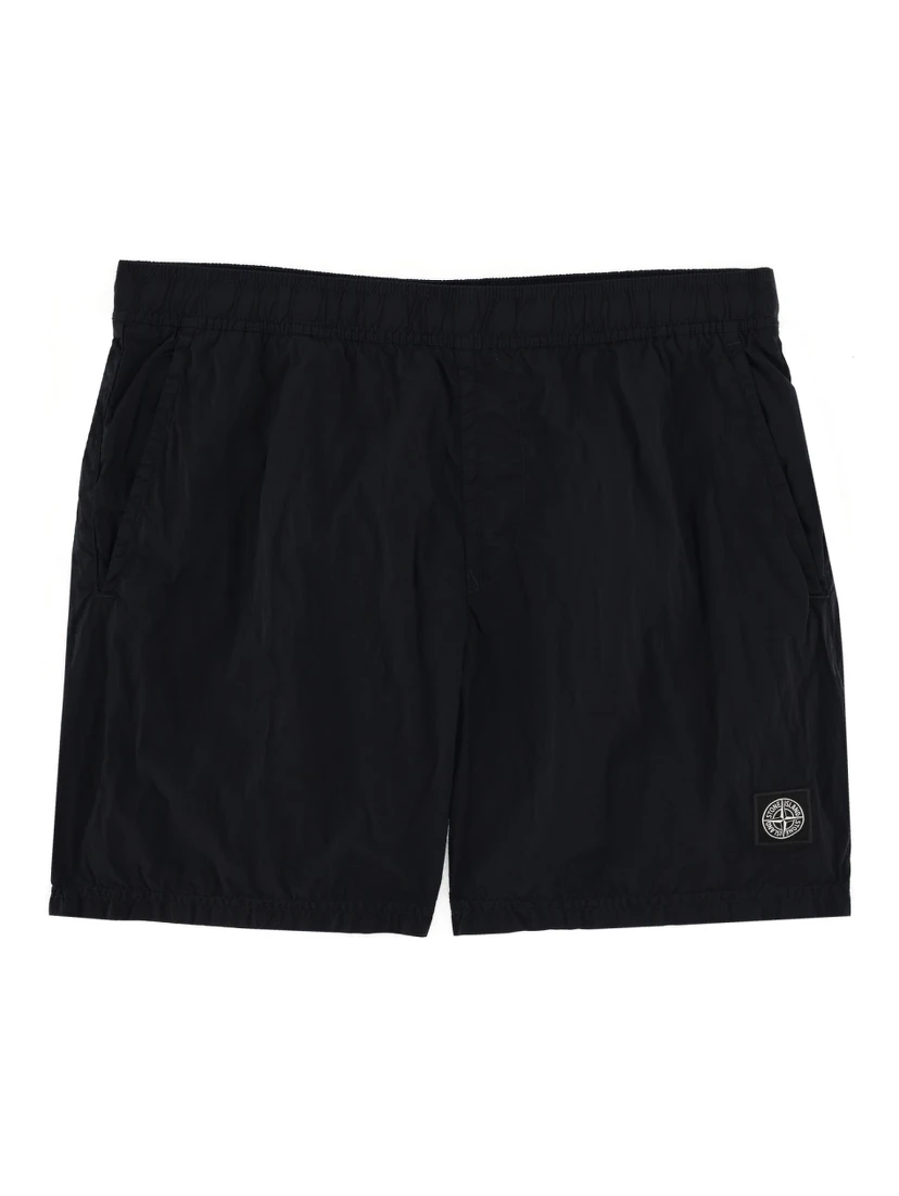 SWIMSUIT WITH LOGO PATCH