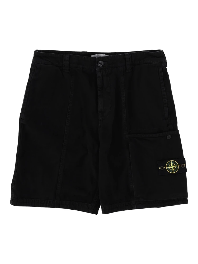 CARGO SHORTS WITH LOGO PATCH