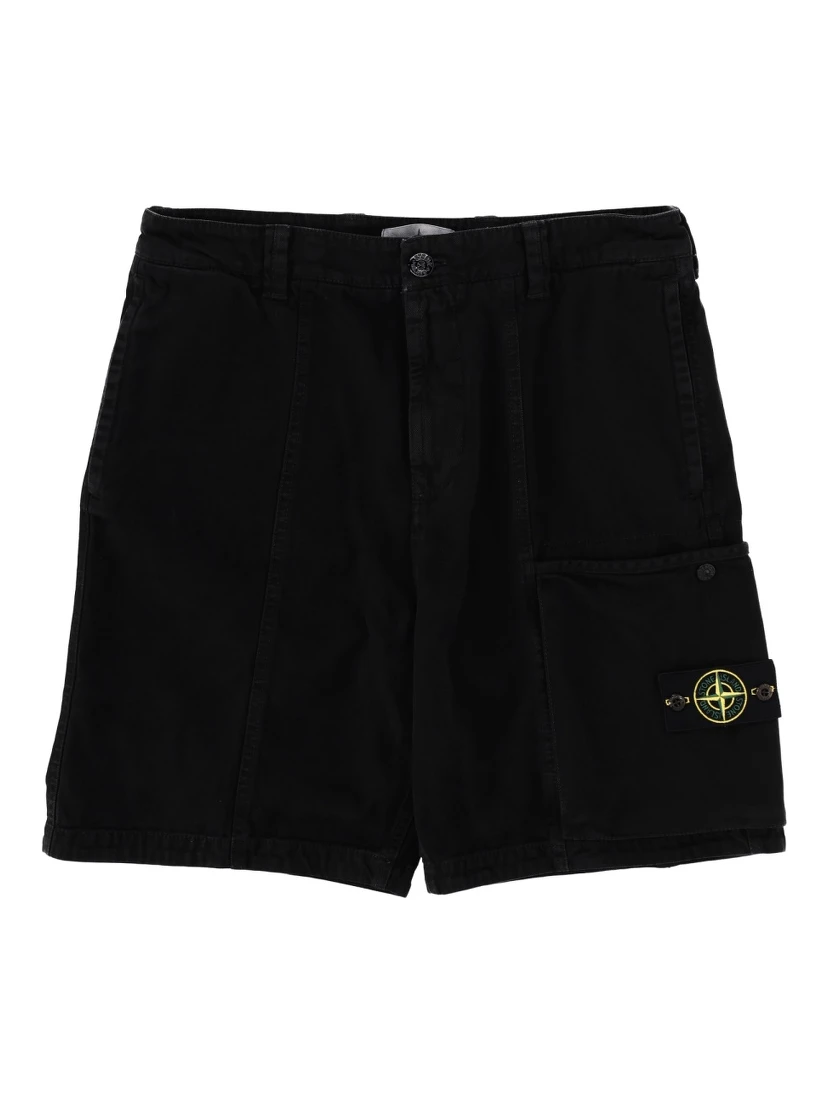 CARGO SHORTS WITH LOGO PATCH