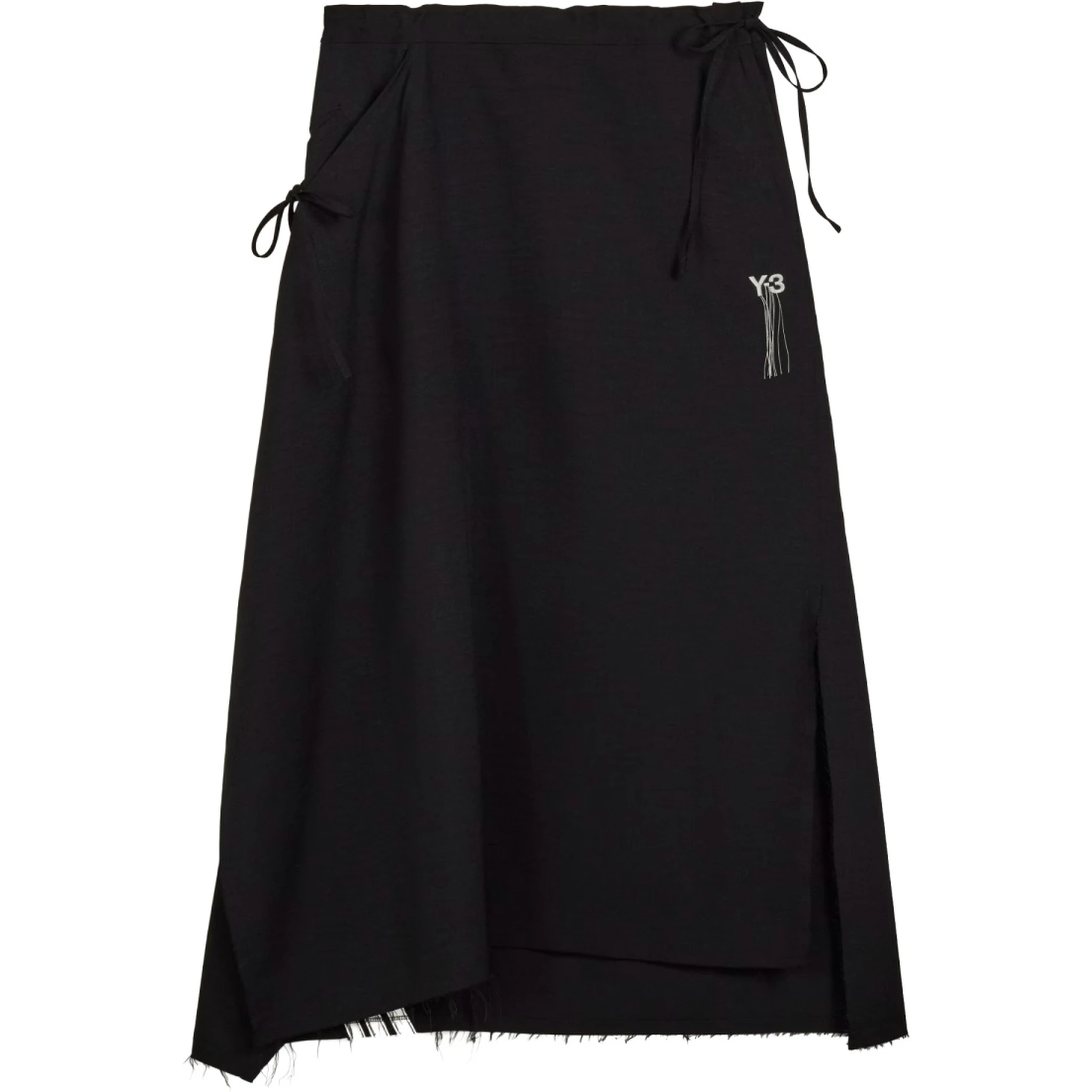 "UNIFORM RAW" MIDI SKIRT