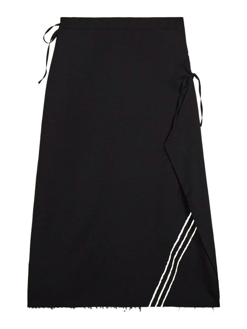 "UNIFORM RAW" MIDI SKIRT
