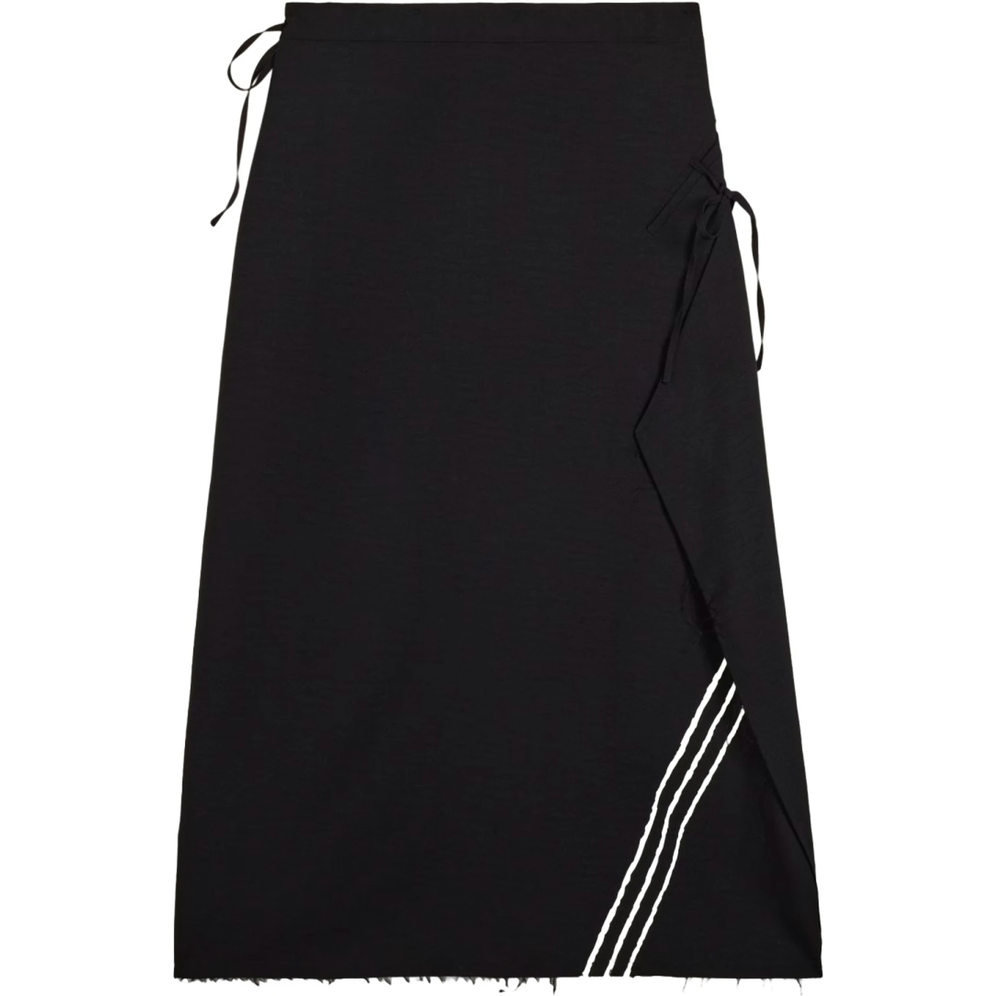 "UNIFORM RAW" MIDI SKIRT
