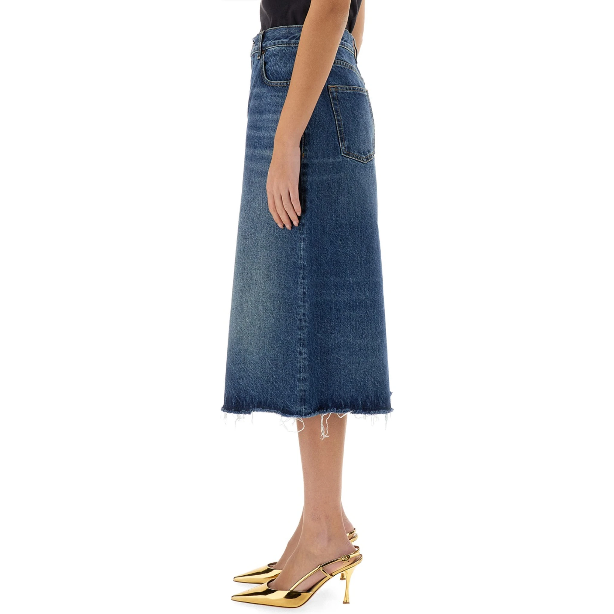 PATCHWORK DENIM BERMUDA SHORTS