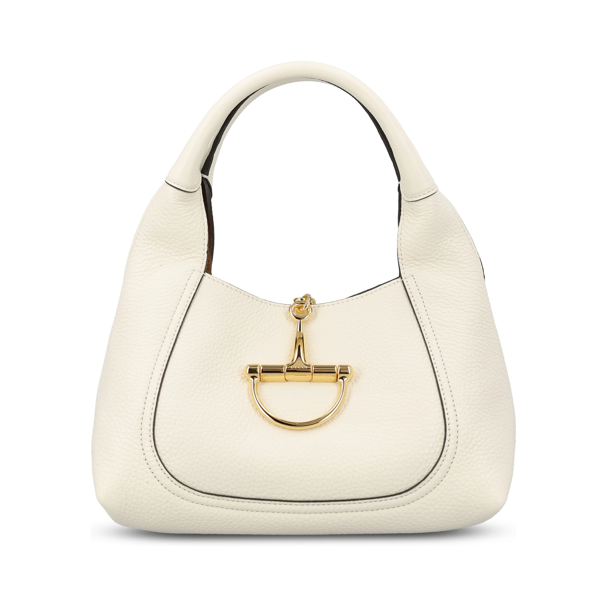 Softbit maxi shoulder bag in white grainy leather
