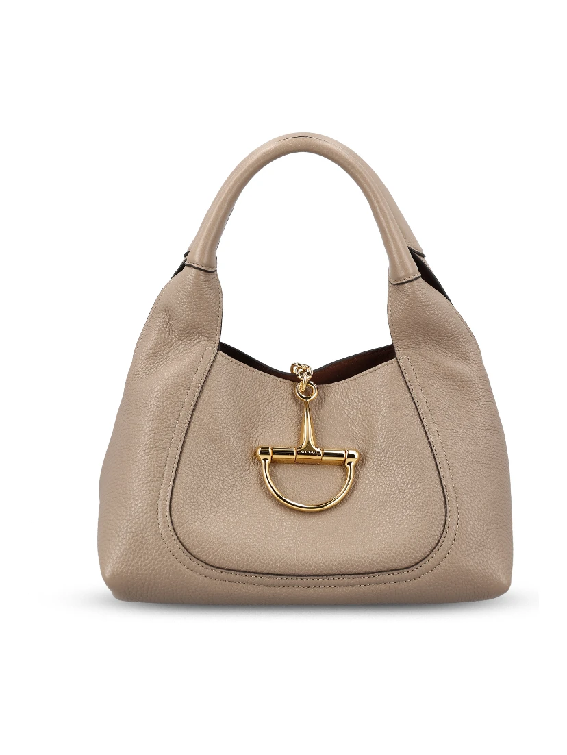 Softbit maxi shoulder bag in leather.