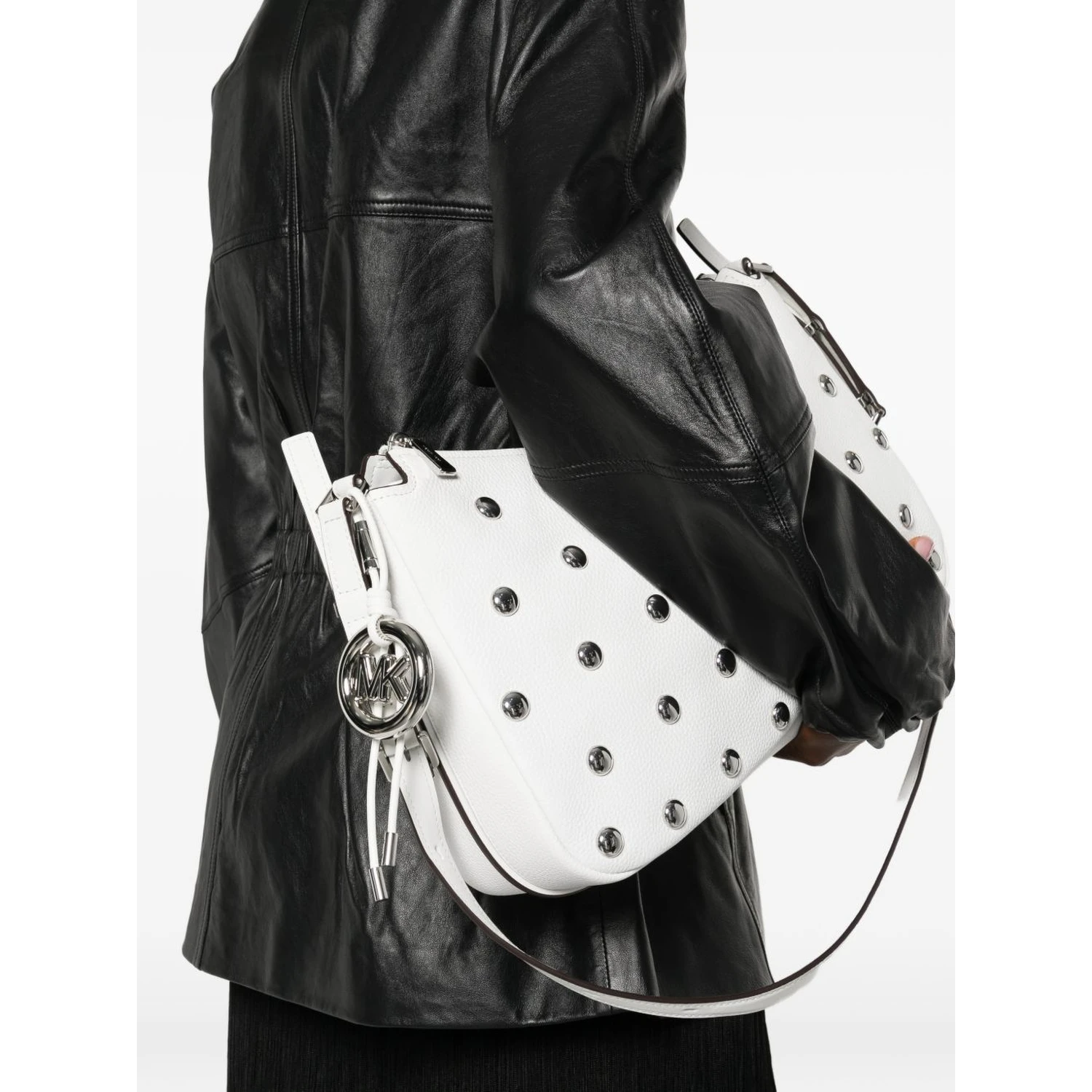 Nolita Small Studded Suede Shoulder Bag