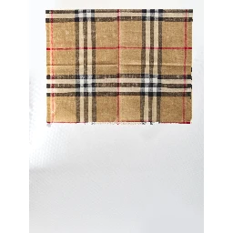 Check wool and silk scarf