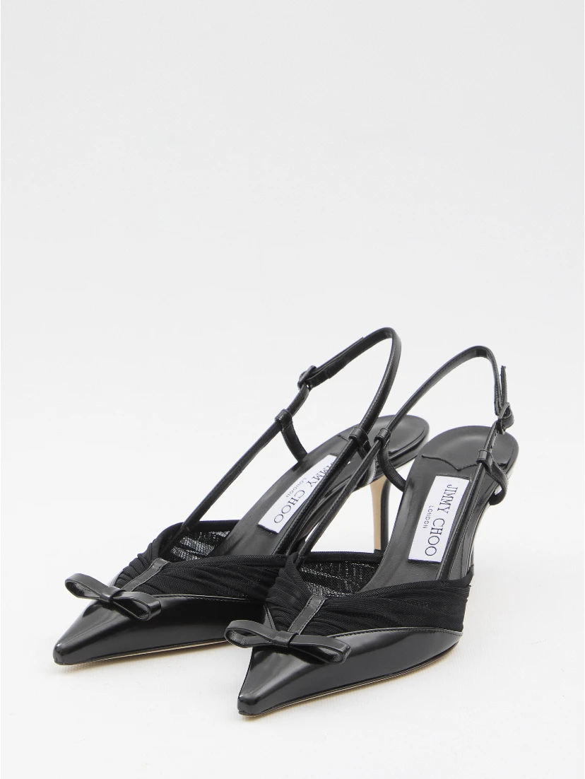 Afia Mesh slingback pumps