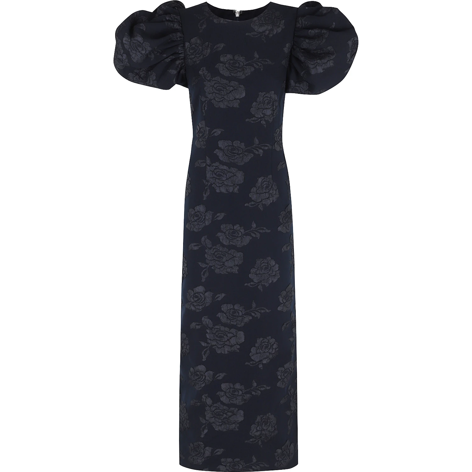 JACQUARD MIDI PUFF DRESS