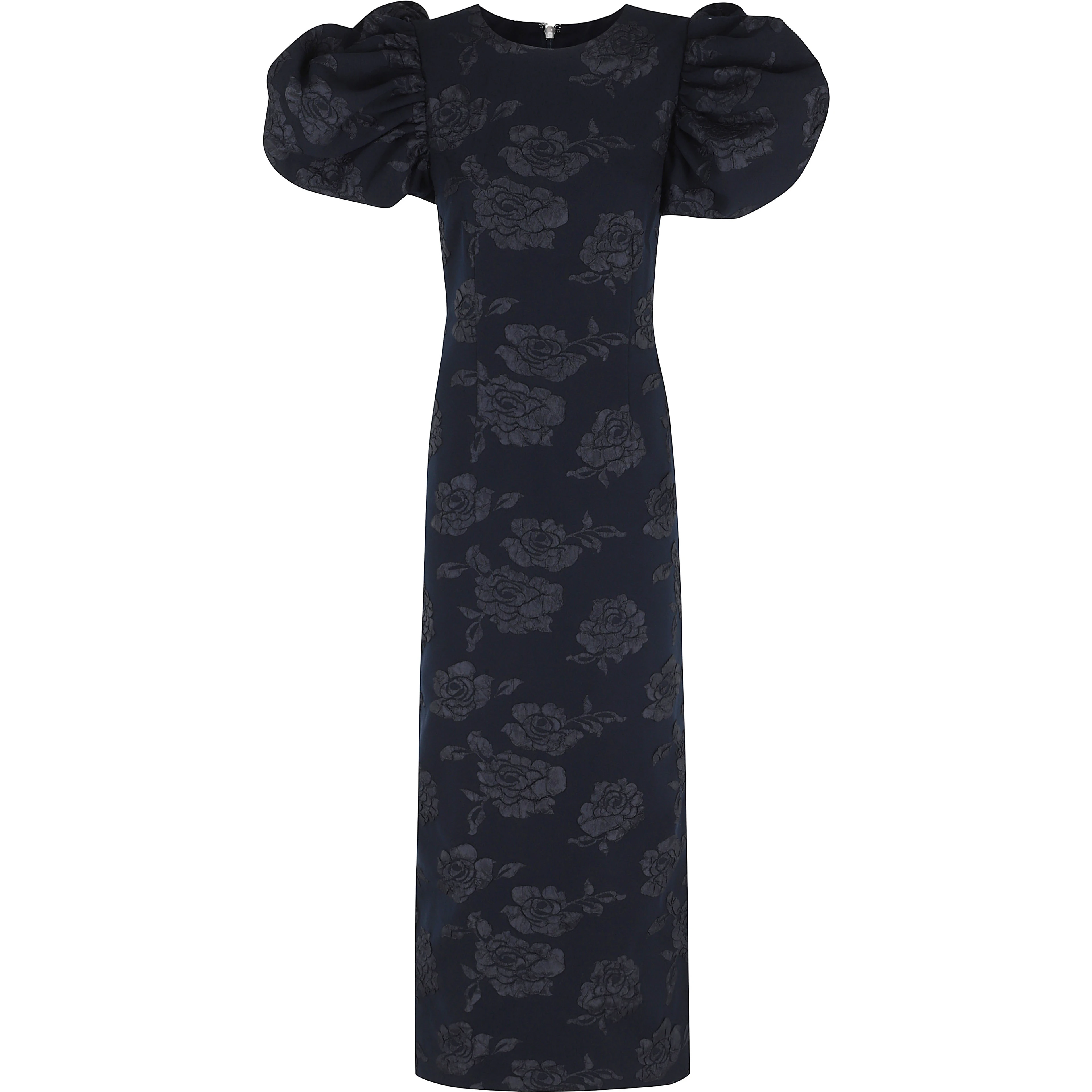 JACQUARD MIDI PUFF DRESS