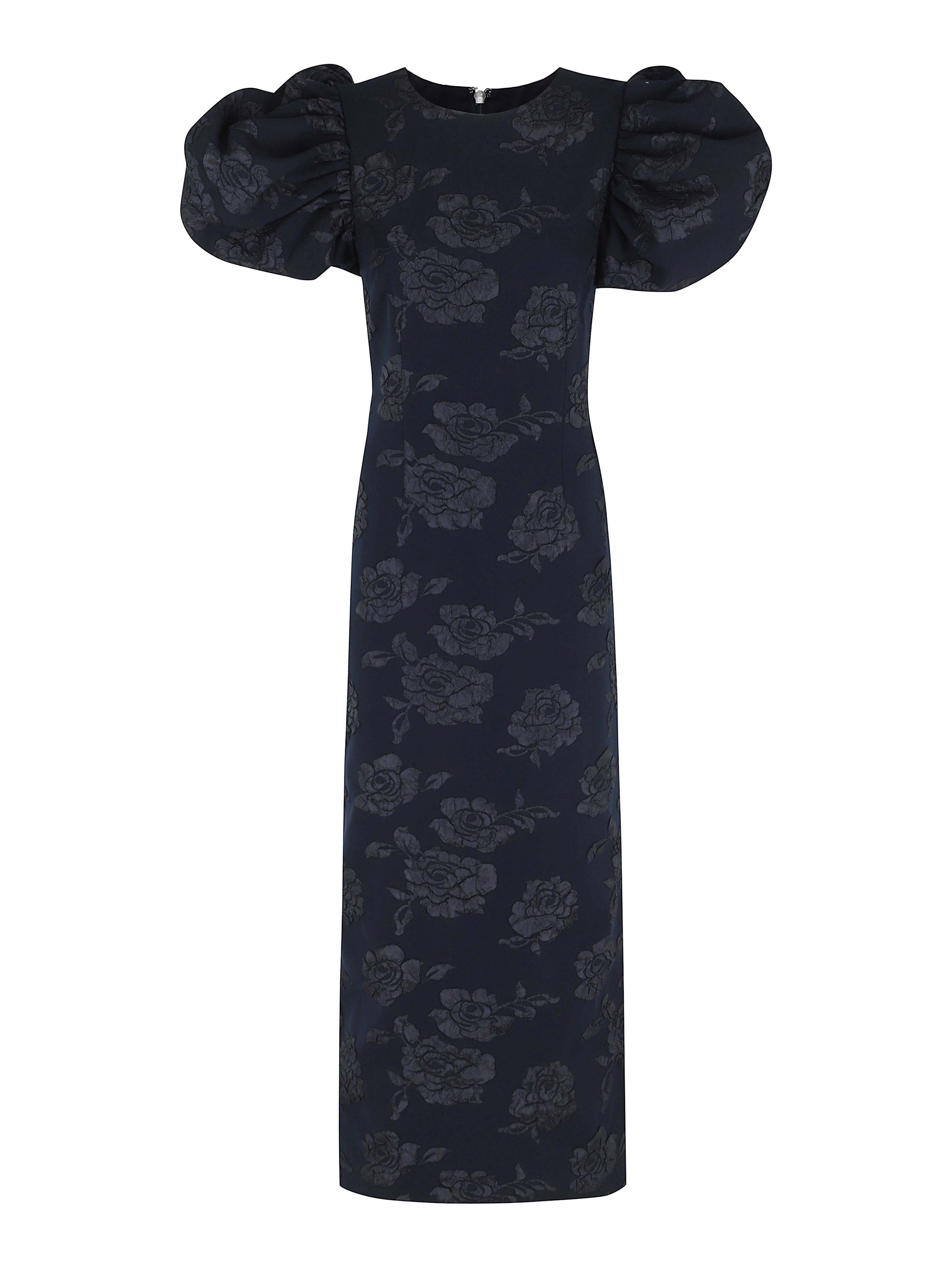 JACQUARD MIDI PUFF DRESS