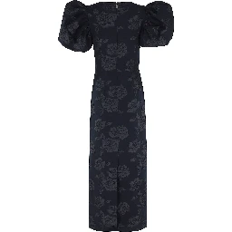 JACQUARD MIDI PUFF DRESS