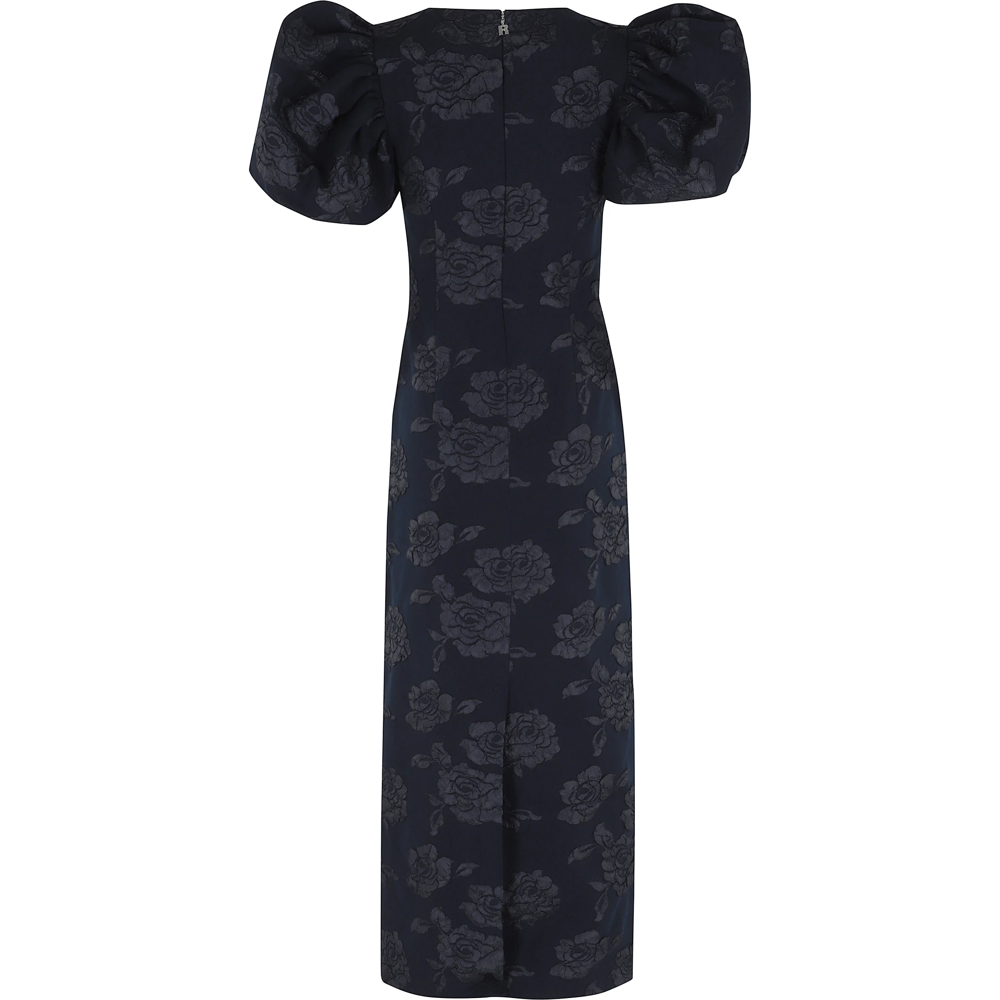 JACQUARD MIDI PUFF DRESS