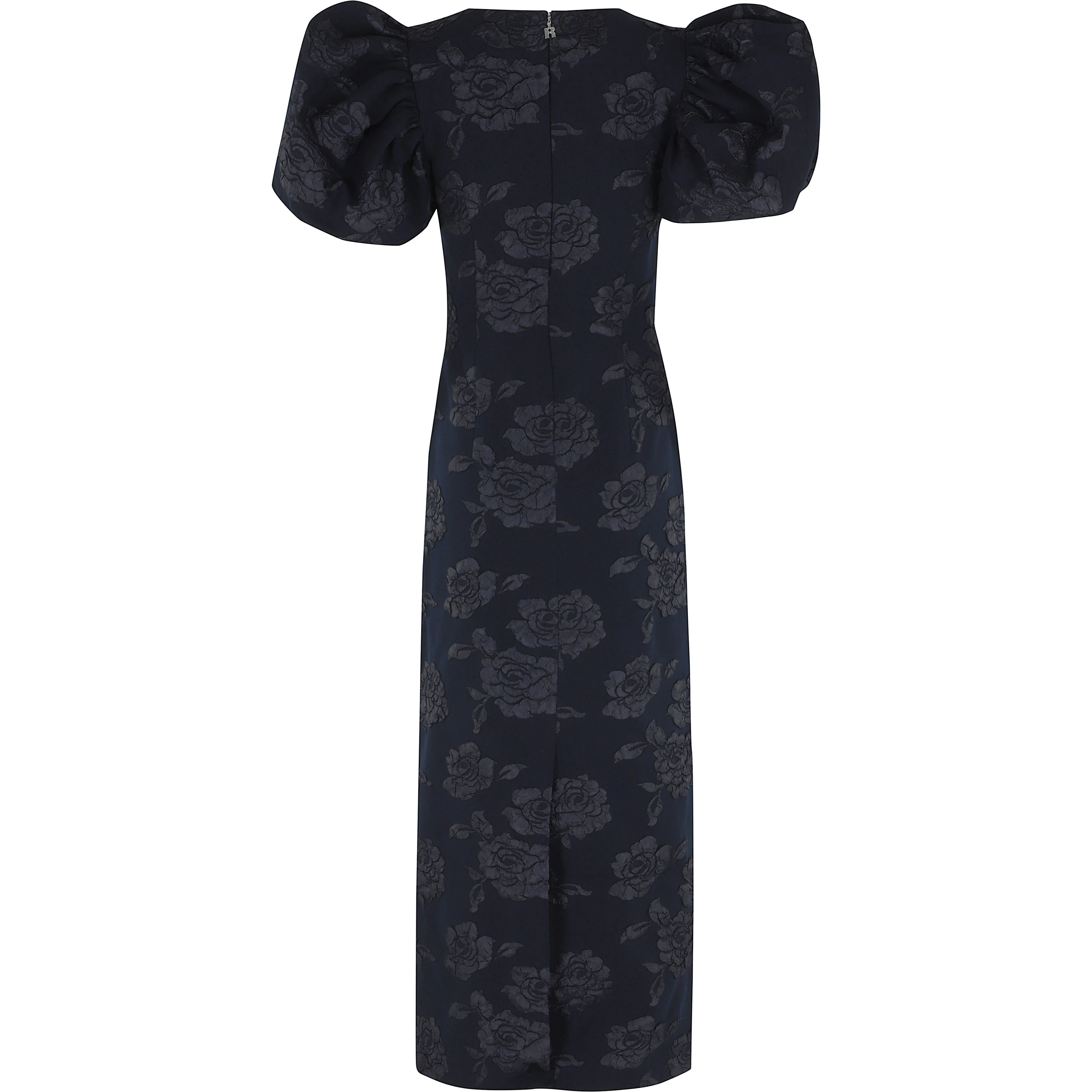 JACQUARD MIDI PUFF DRESS
