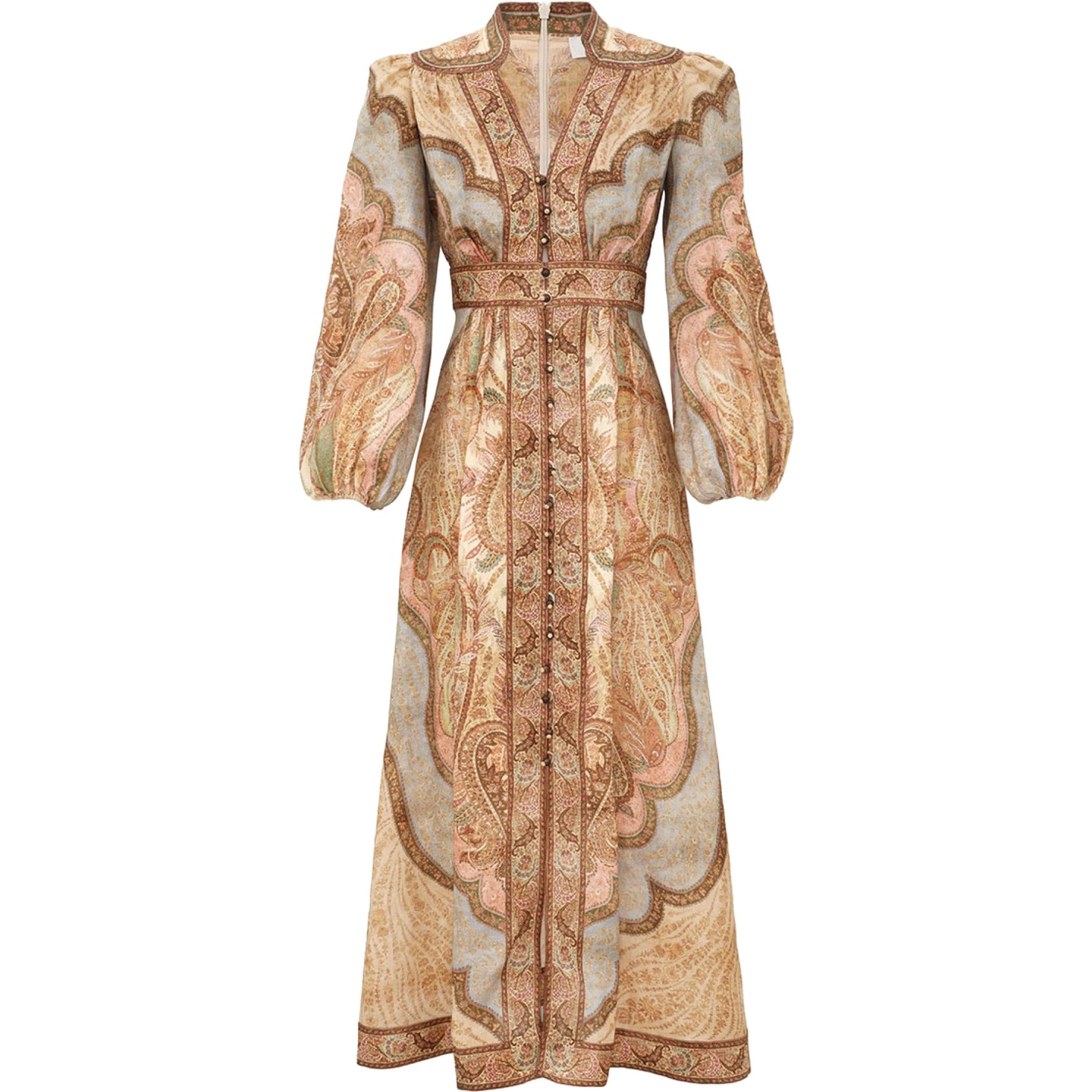 "WANDERLUST" LOW-CUT MIDI DRESS