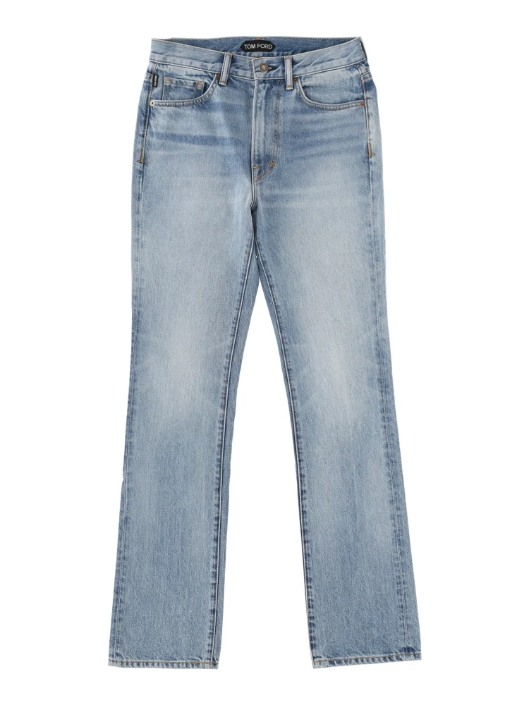"STONE" WASHED DENIM JEANS