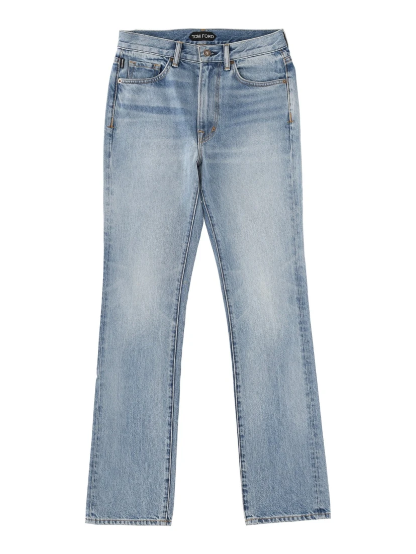 "STONE" WASHED DENIM JEANS
