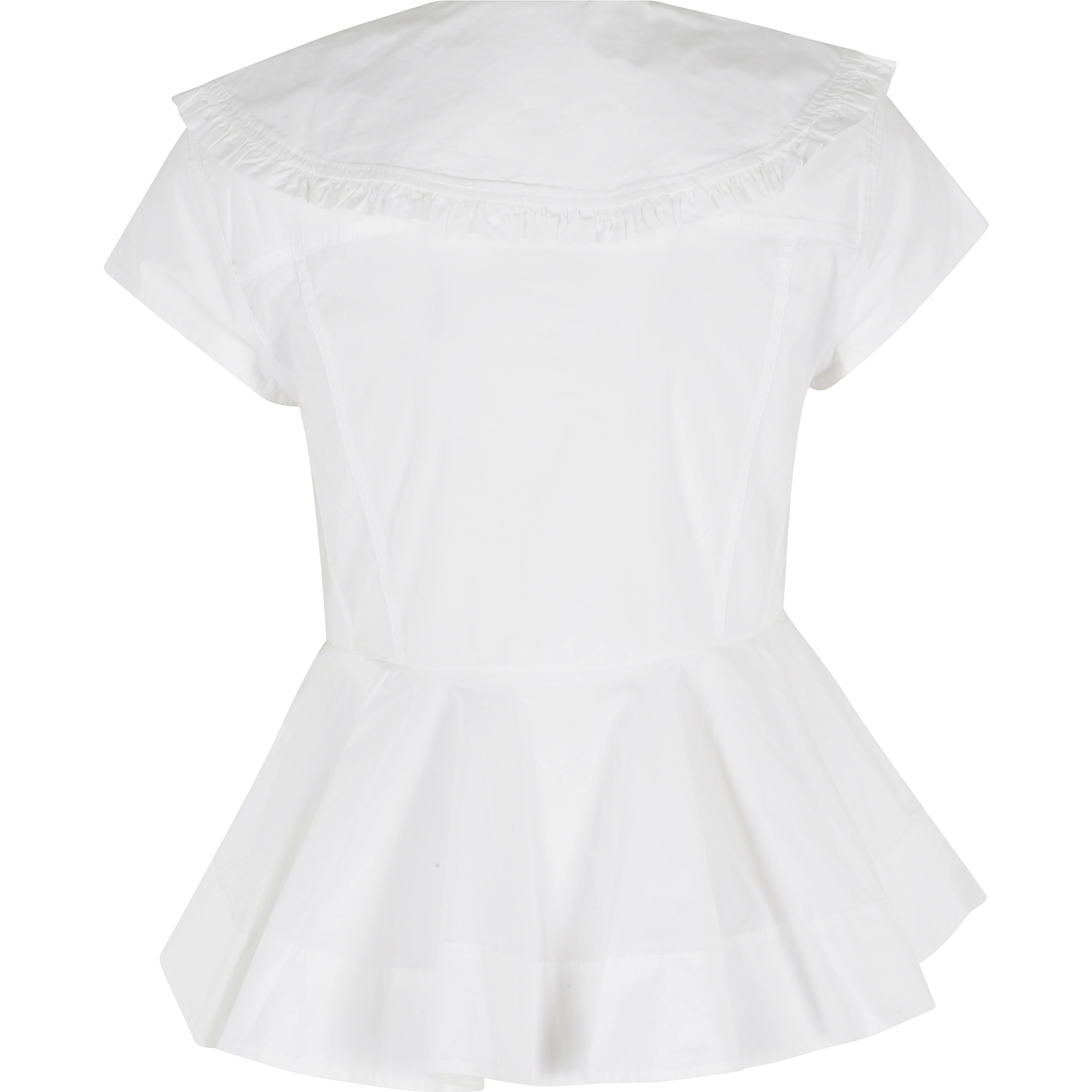 STRETCH COTTON PETER PAN COLLAR SHIRT