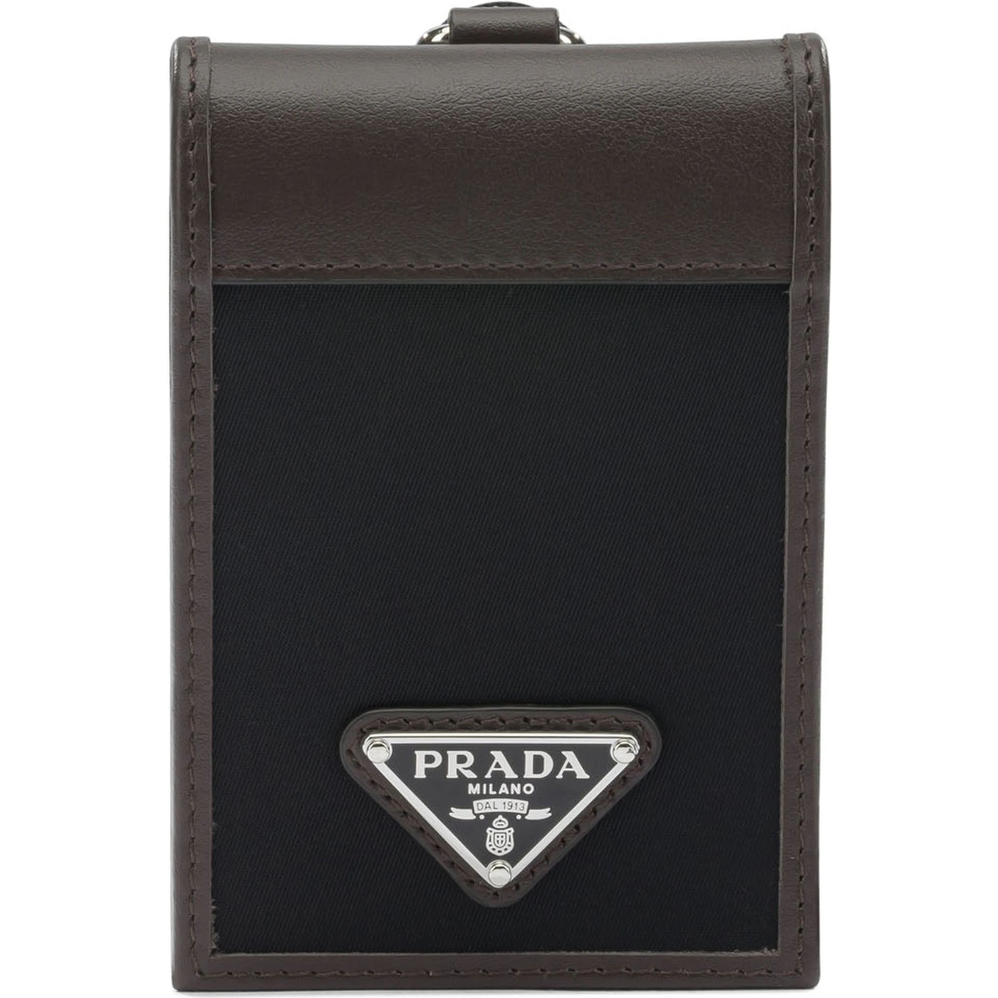 "Prada Speedrock" Re-Nylon and leather cards holder