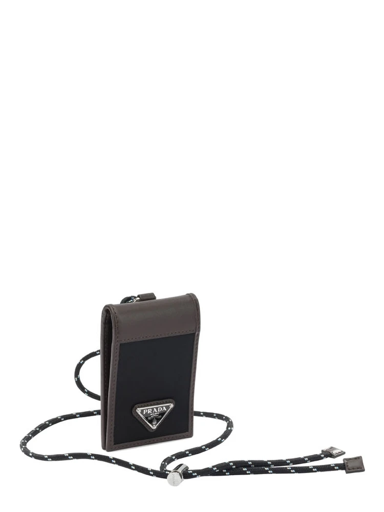 "Prada Speedrock" Re-Nylon and leather cards holder alternative