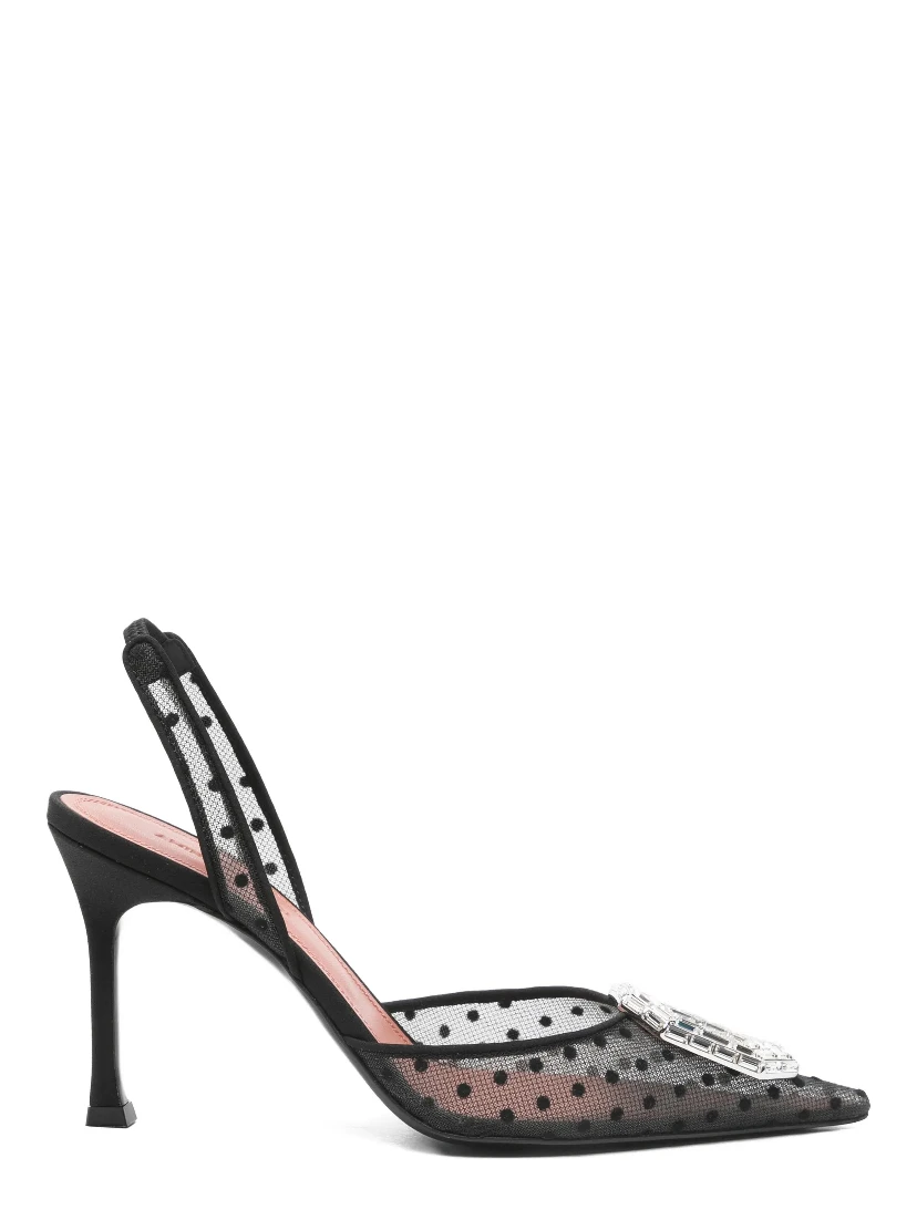 Amina Muaddi With Heel Black
