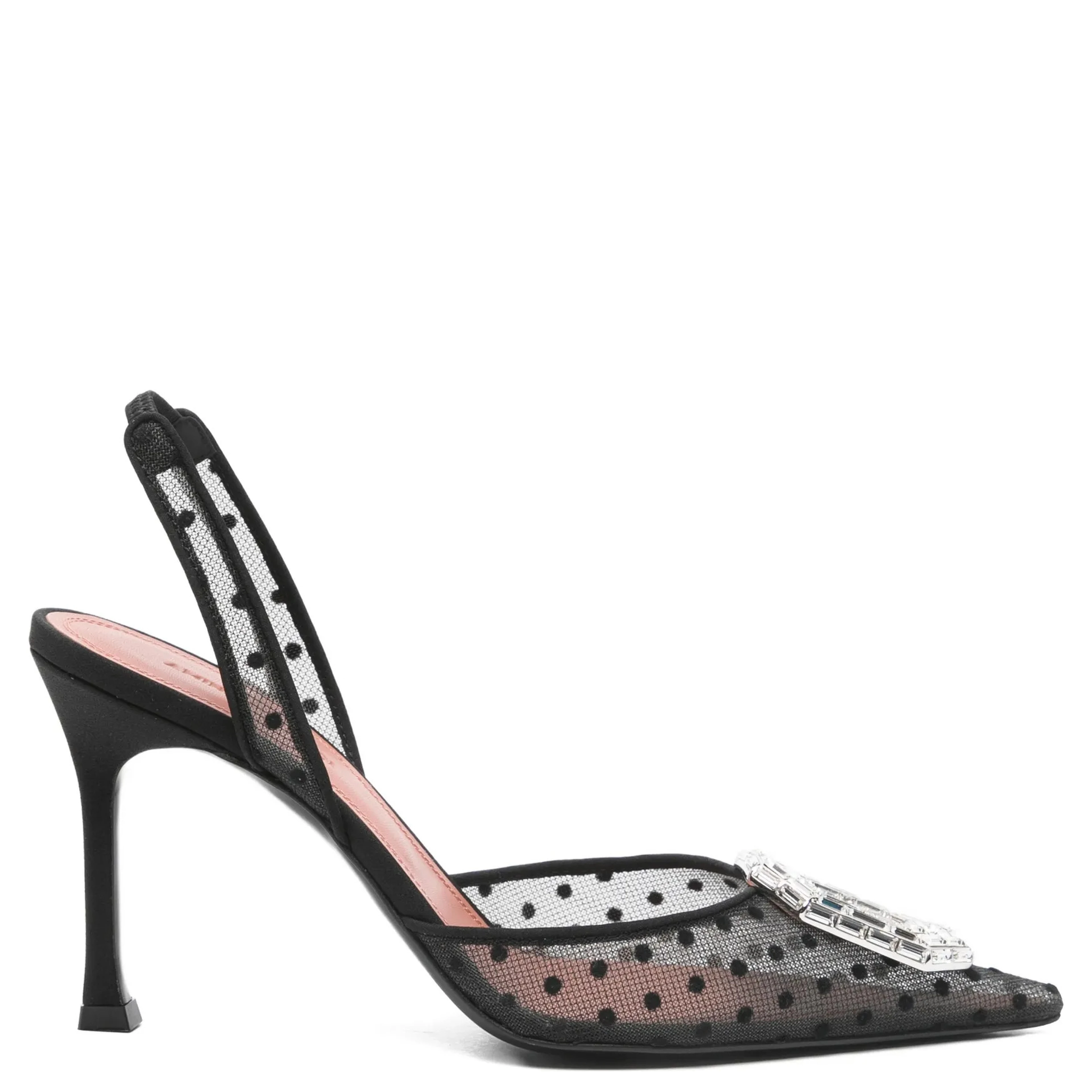 Amina Muaddi With Heel Black
