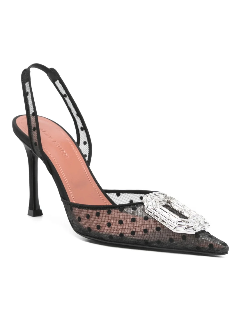 Amina Muaddi With Heel Black