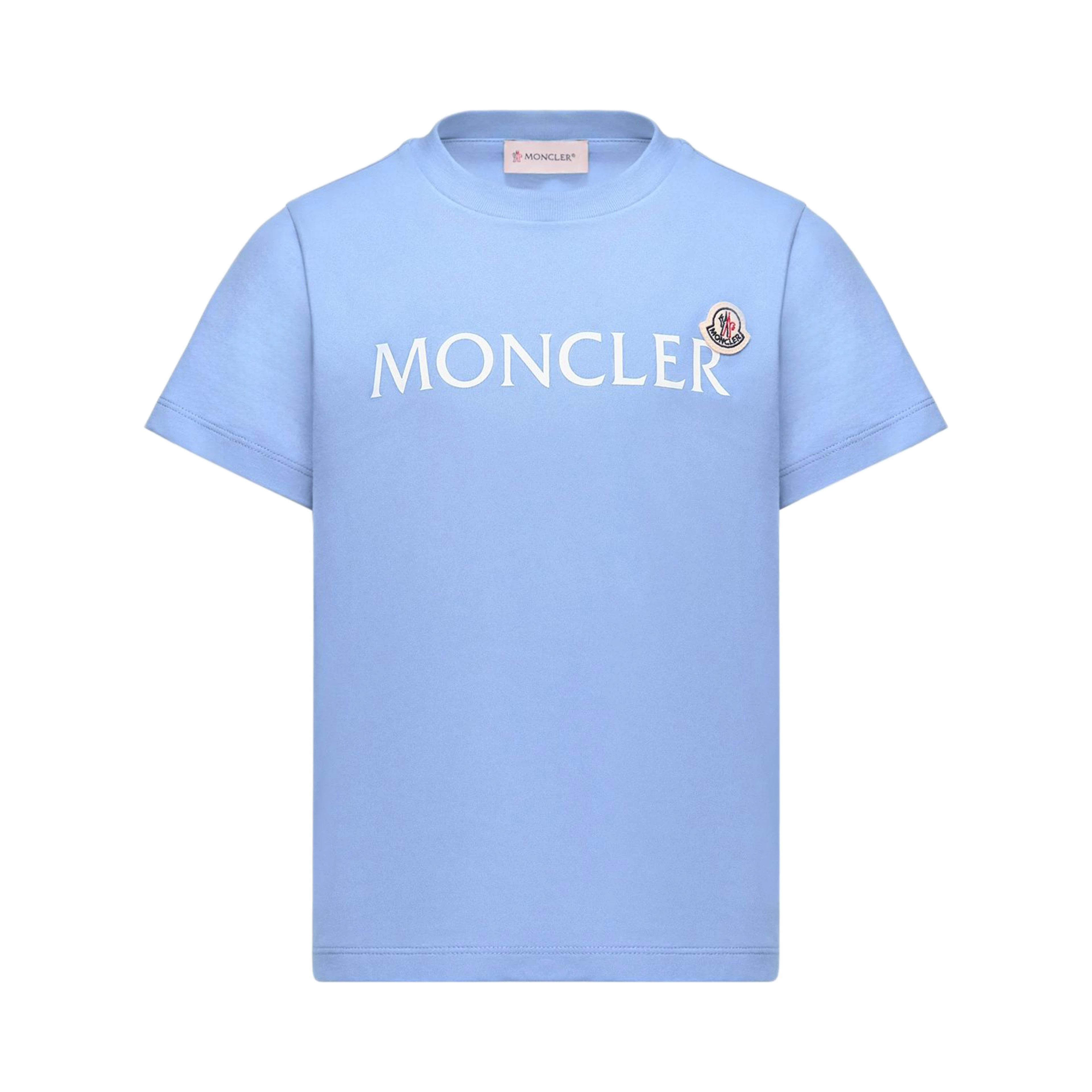 MONCLER KIDS T-shirts and Polos Clear Blue