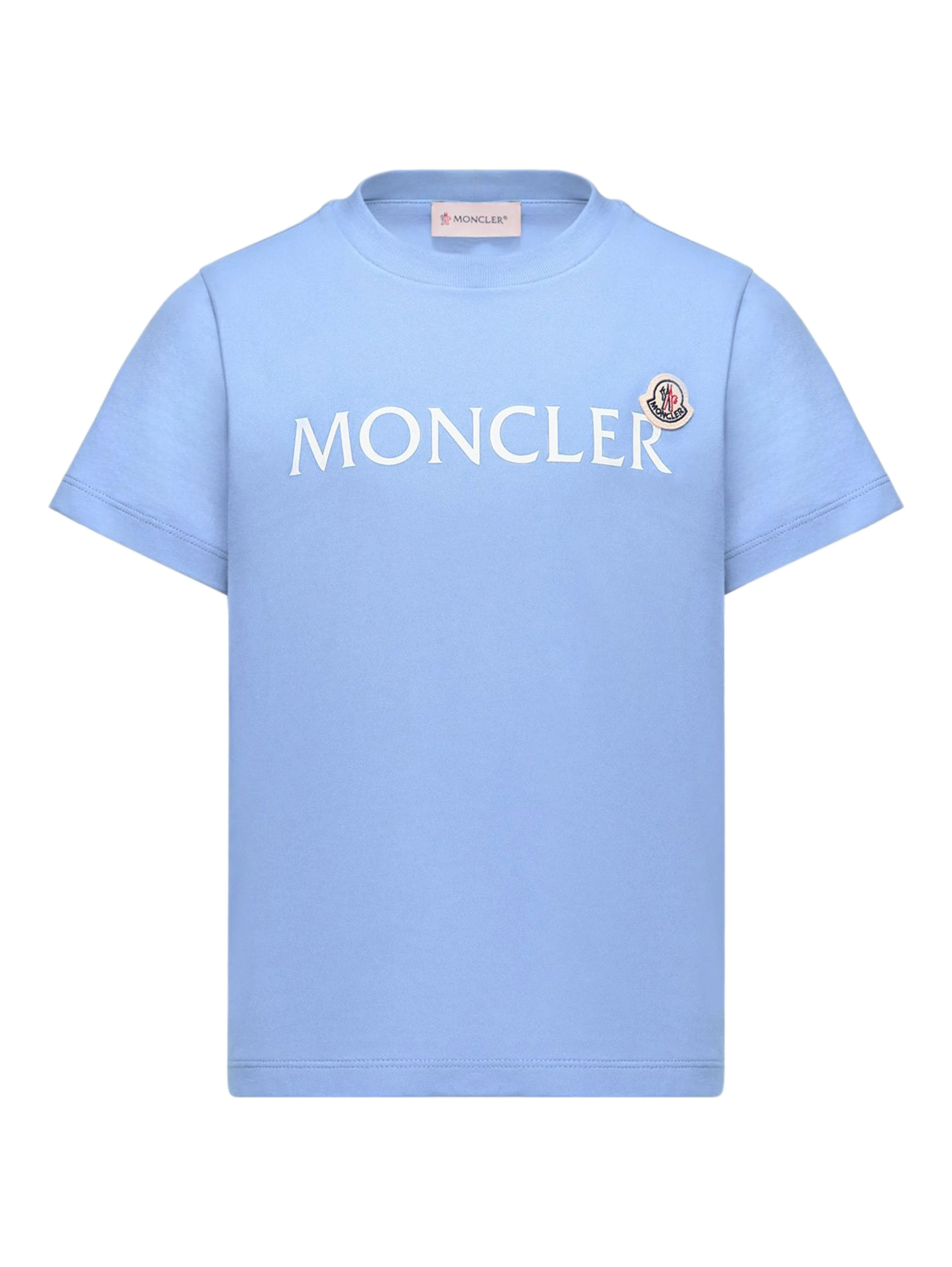 MONCLER KIDS T-shirts and Polos Clear Blue