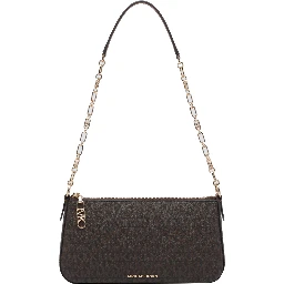 Brown Medium Logo empire pochette bag