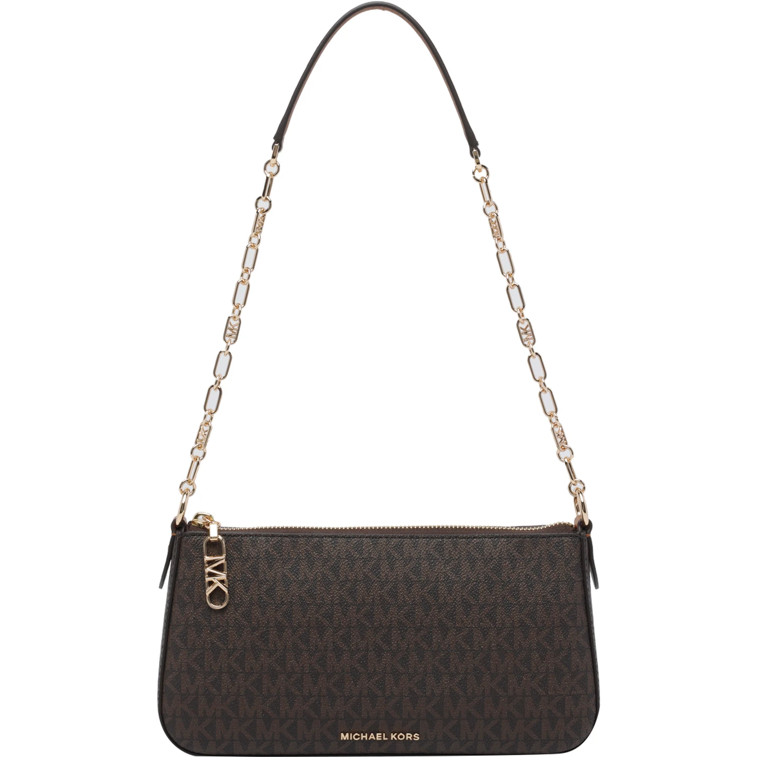 Brown Medium Logo empire pochette bag