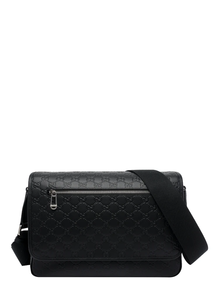 black Medium GG emblem crossbody bag