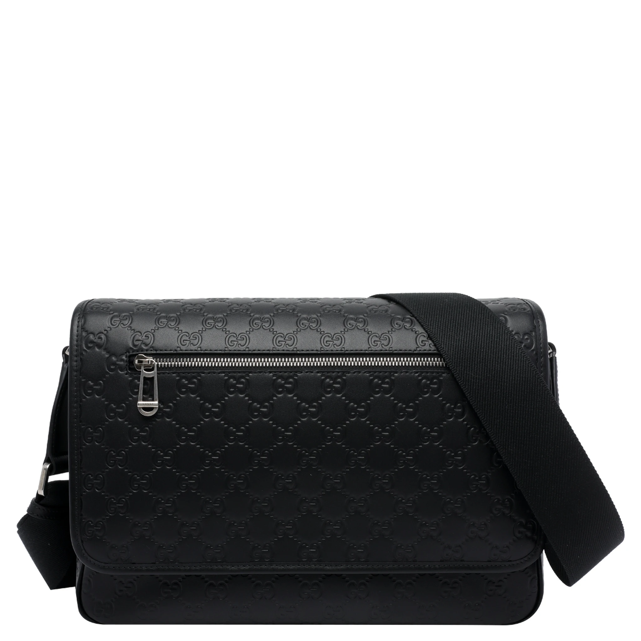 black Medium GG emblem crossbody bag