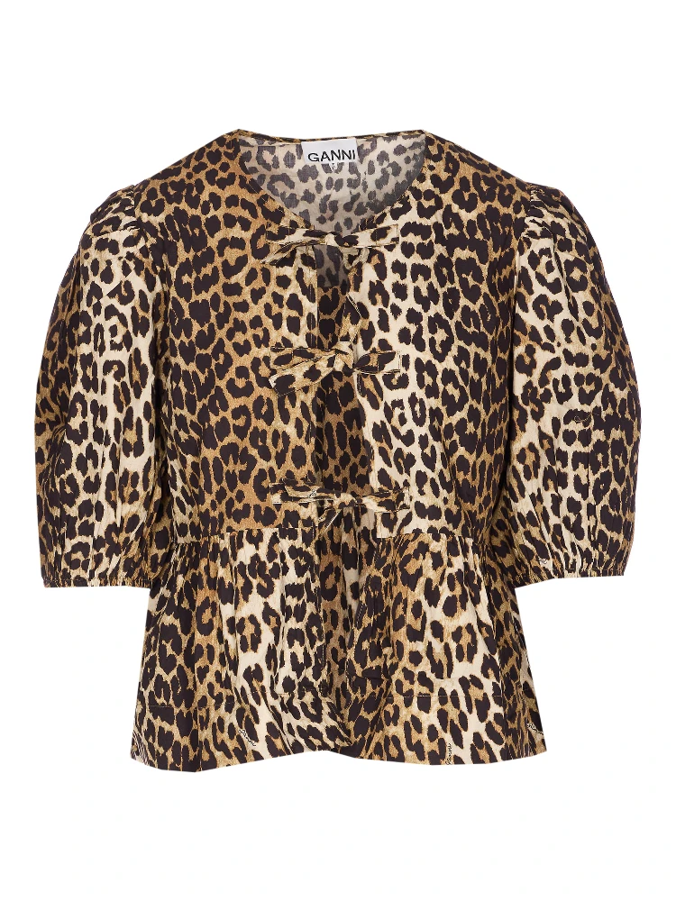 GANNI Shirts Brown