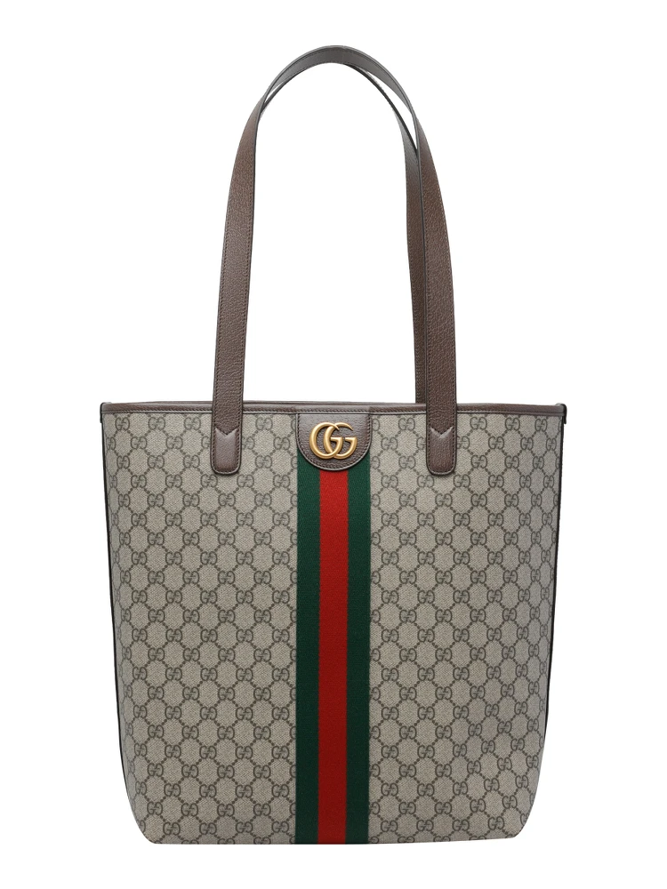 Brown Medium Ophidia shopping bag