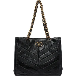 Laseine Chevron motif shopping bag