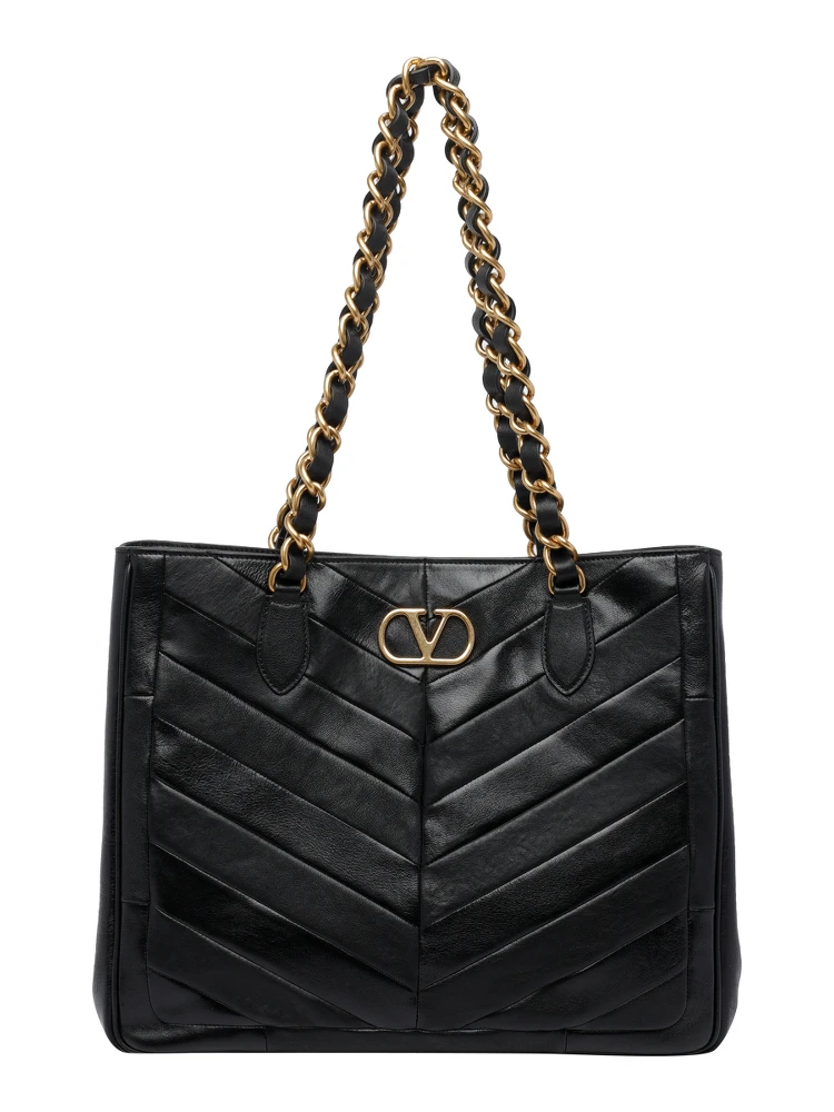 Laseine Chevron motif shopping bag