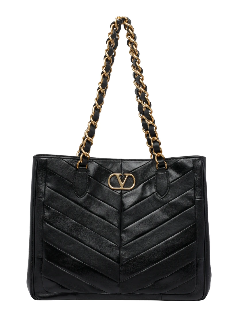 Laseine Chevron motif shopping bag