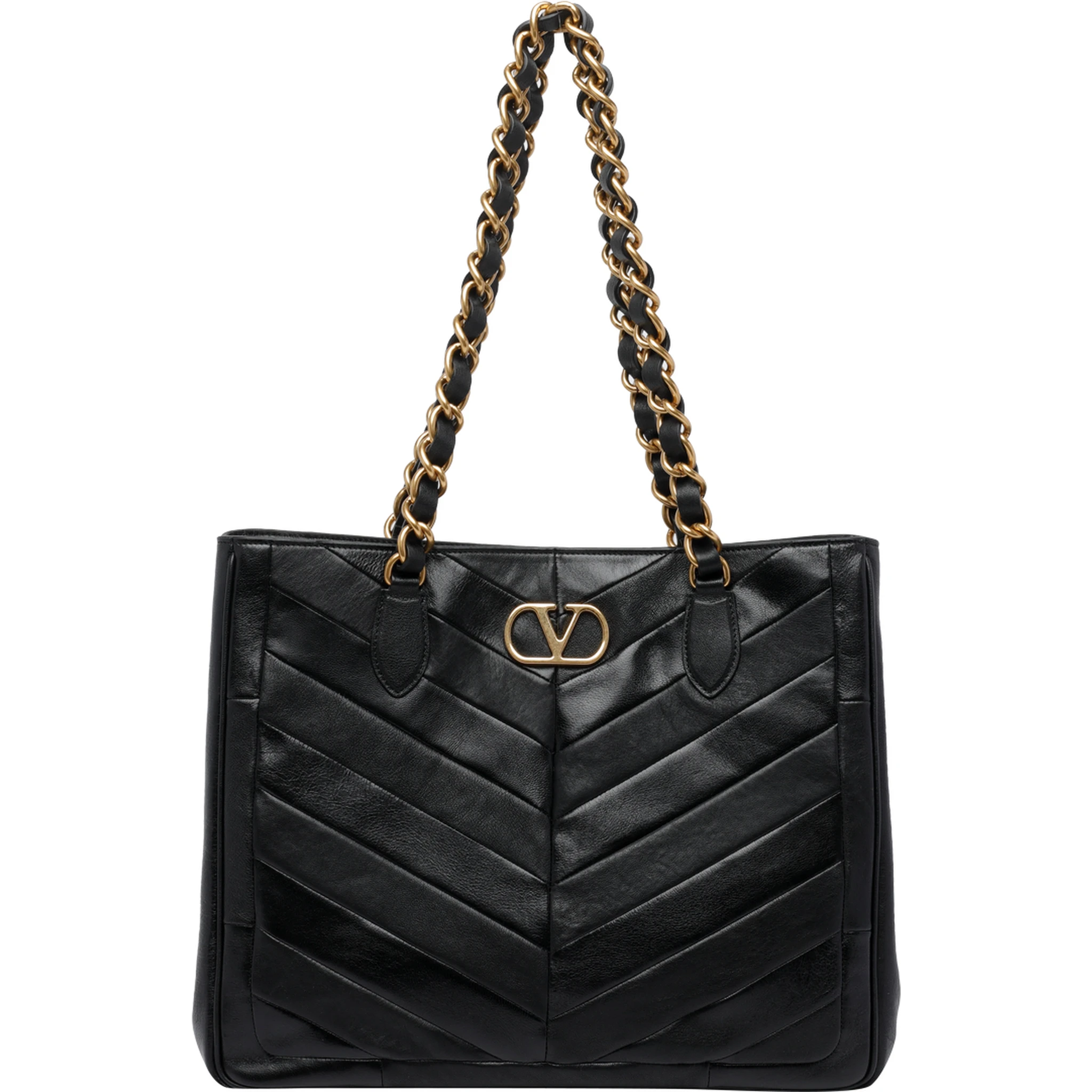 Laseine Chevron motif shopping bag