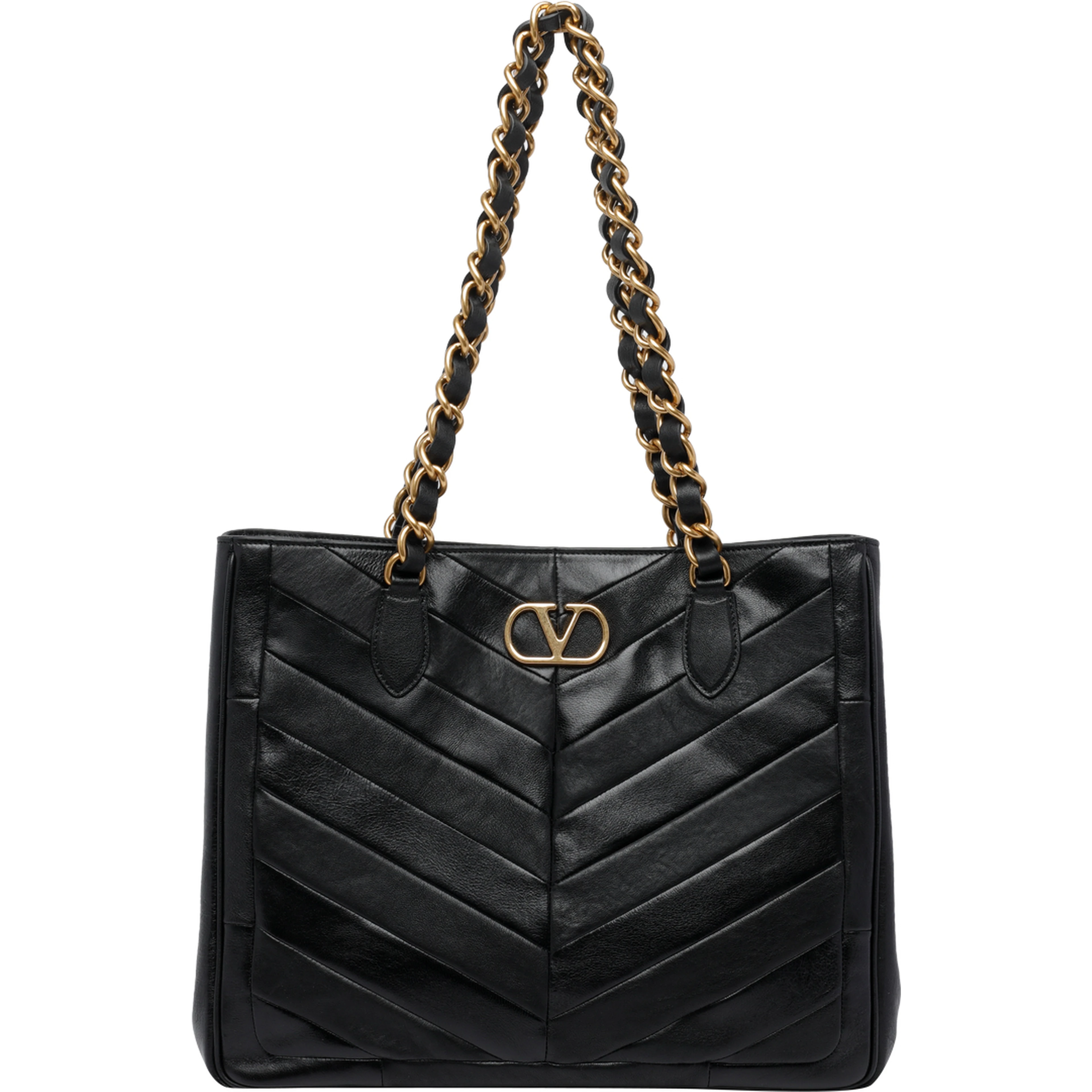 Laseine Chevron motif shopping bag