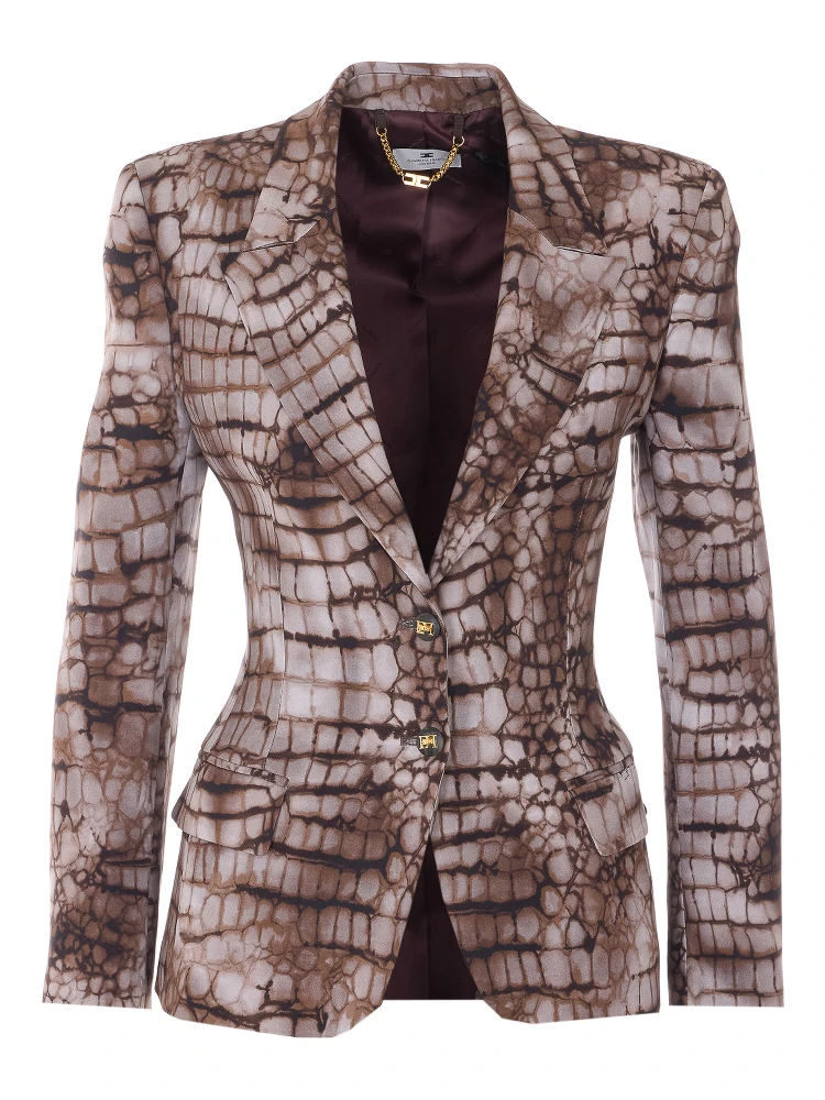 Elisabetta Franchi Jackets Brown