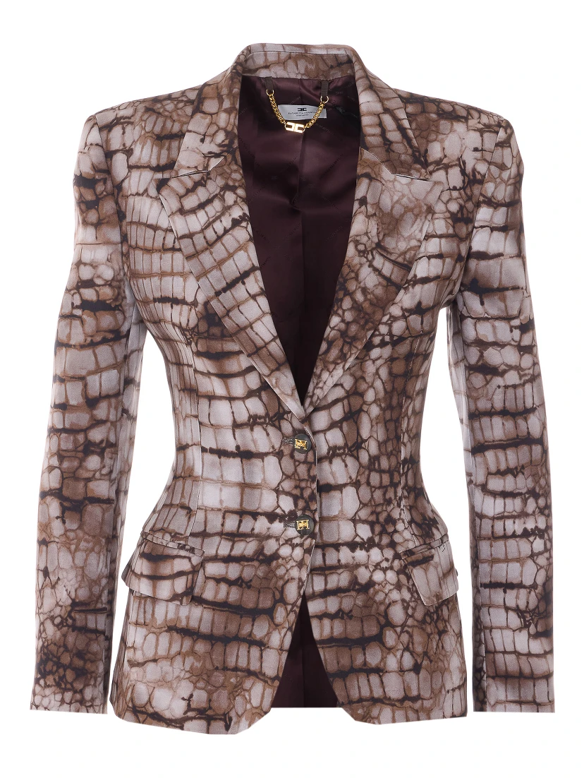 Elisabetta Franchi Jackets Brown