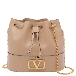 Sand Vlog Signature chain bucket bag