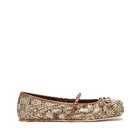 حذاء غوتشي مسطح بيج